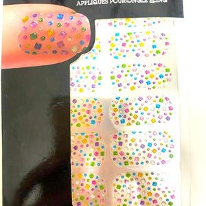 Bling Nail Appliqué Strips Jewels 18 pc NEW